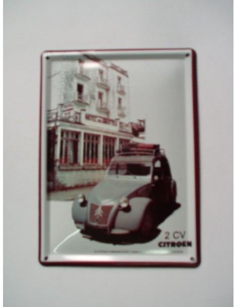 Mini plaque métal 2CV