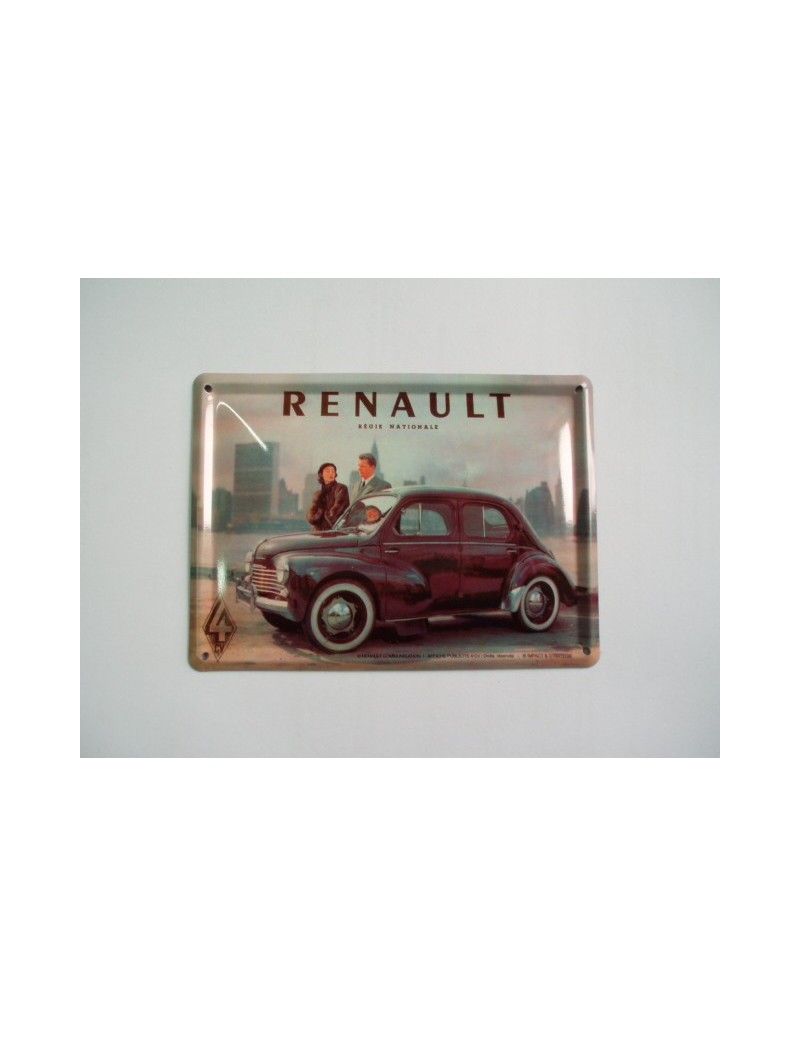 Mini plaque métal 4 CV