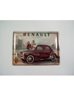 Mini plaque métal 4 CV