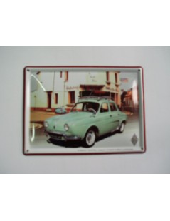 Mini plaque métal Dauphine verte