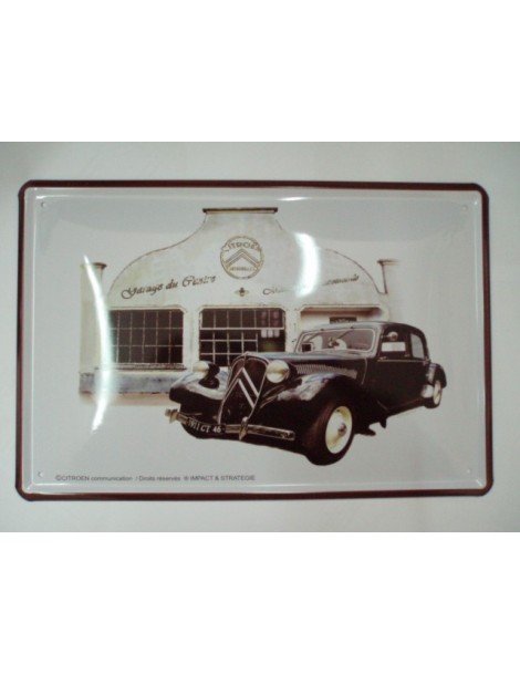 PLAQUE METAL CITROEN TRACTION