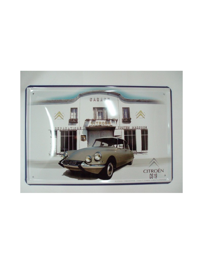 PLAQUE METAL CITROEN DS