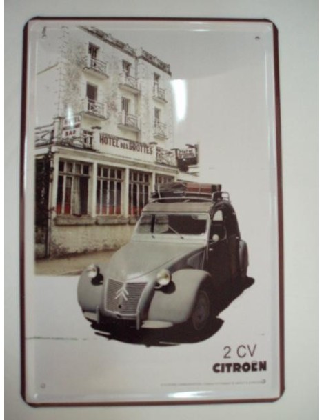 PLAQUE METAL CITROEN 2 CV