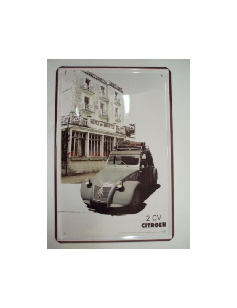 PLAQUE METAL CITROEN 2 CV