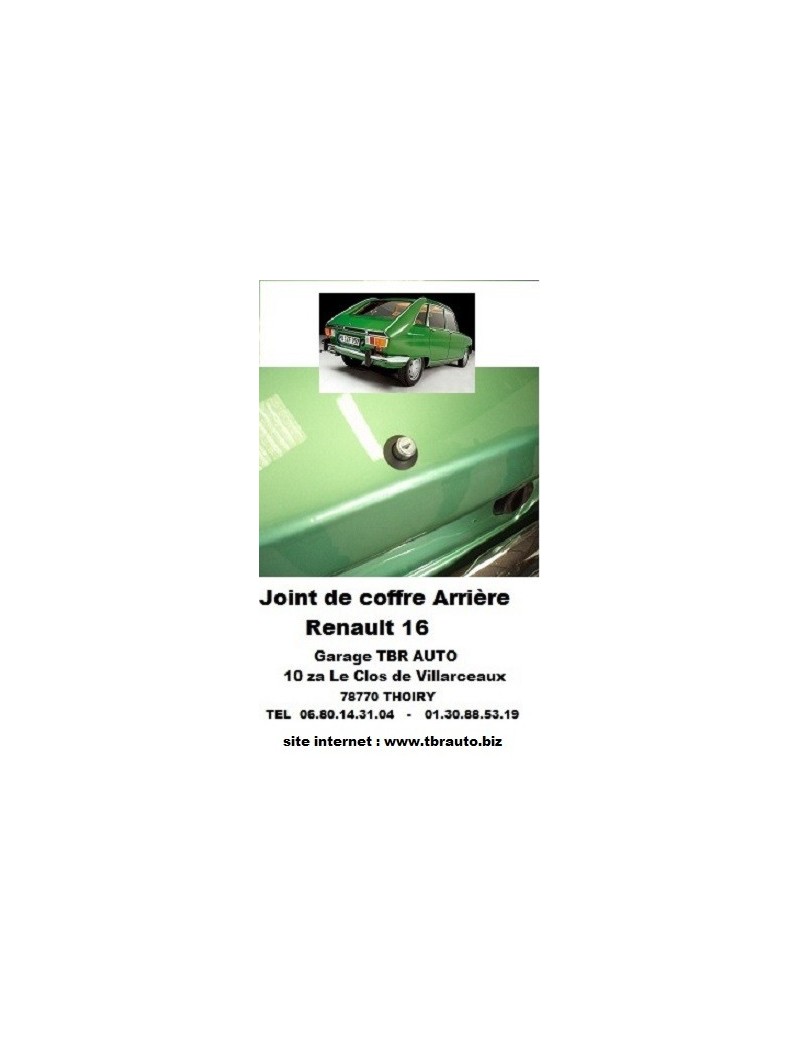 Joint coffre arrière R16