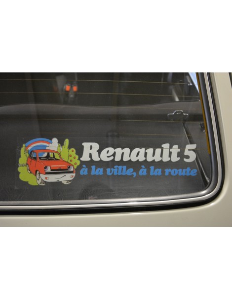 Autocollant Renault 5 de lunette arrière 72-73