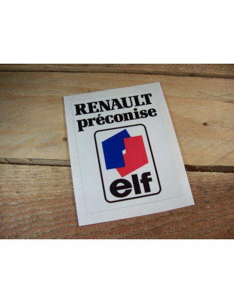 AUTOCOLLANT RENAULT RECONISE ELF