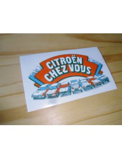 AUTOCOLLANT "CITROËN CHEZ VOUS" GAMME CITROËN 1982