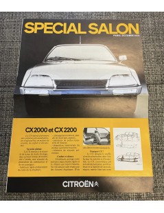 Brochure Citroen CX 2000/2200 Spécial Salon Paris Octobre 1974