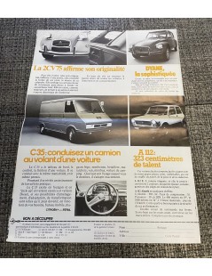 Brochure Citroen CX 2000/2200 Spécial Salon Paris Octobre 1974