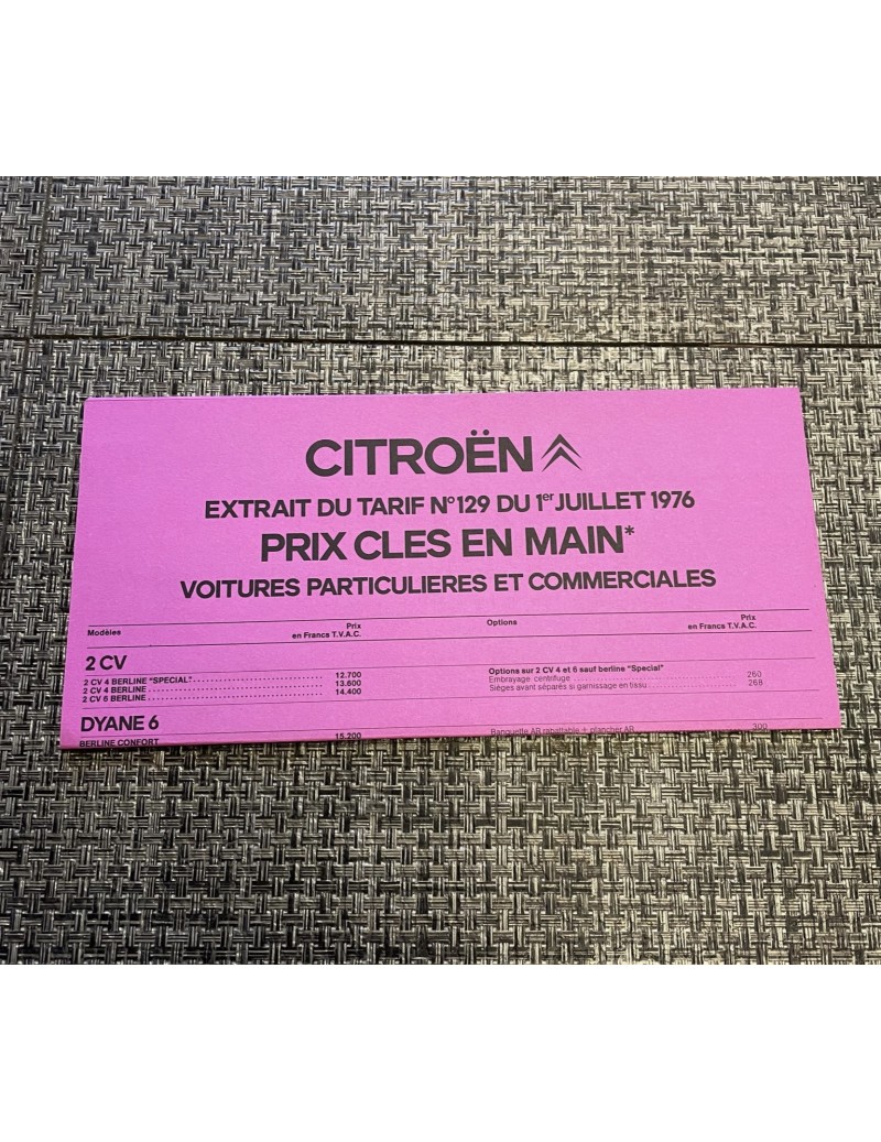 Brochure Citroen Extrait du...