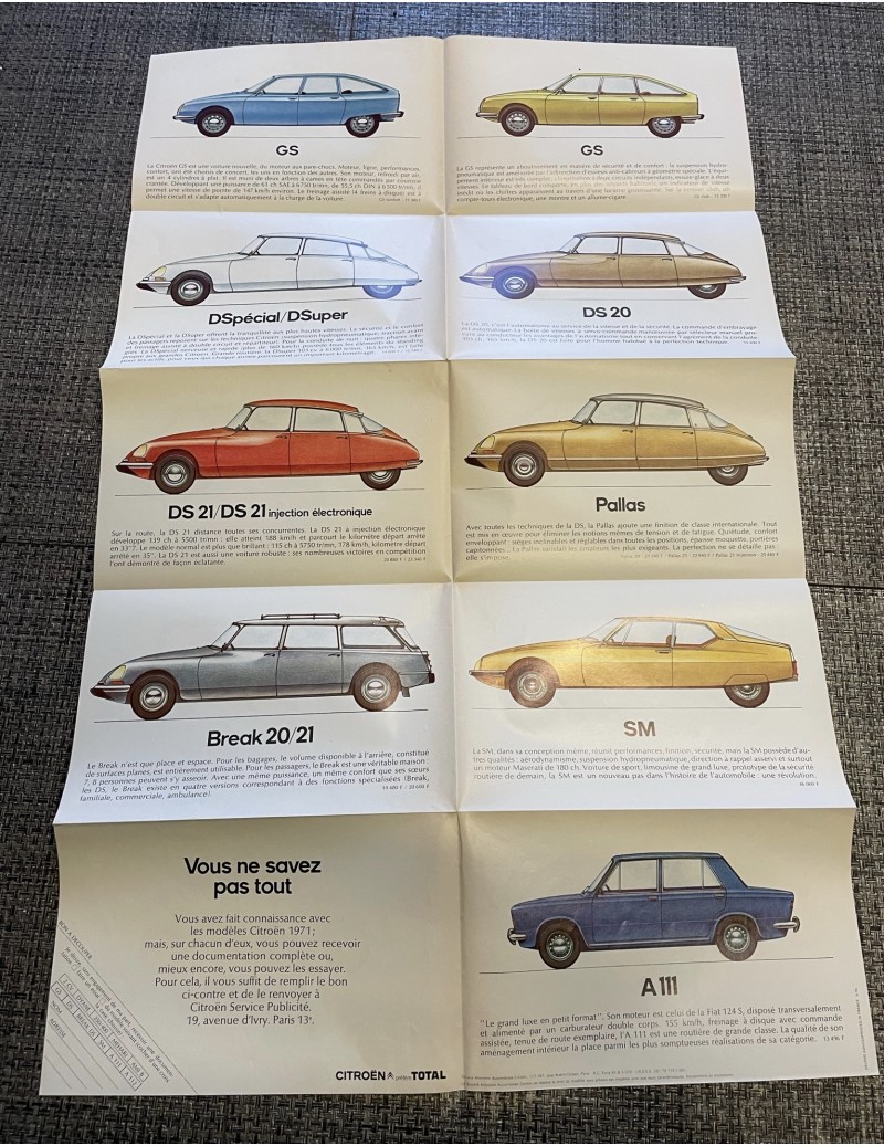 Brochure dépliant Citroen...