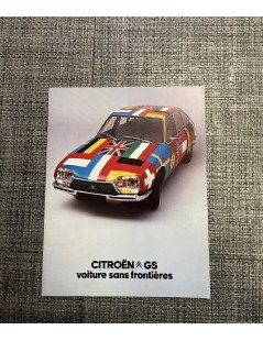 Brochure Citroen GS "Voiture sans frontières"