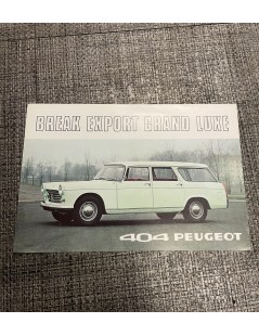 Affiche,Brochure Peugeot 404 "Export grand luxe break"