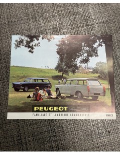 Brochure Peugeot 404 Familiale et Limousine commerciale 1963