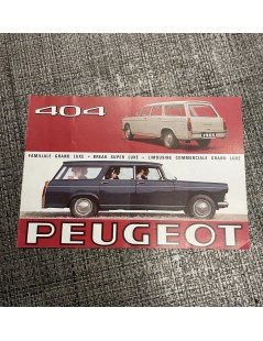 Brochure Peugeot 404 Familiale Grand luxe, break super luxe,Limousine commerciale grand luxe 1965