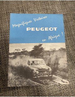 Brochure Peugeot 403 "Magnifique victoires Peugeot en Afrique"