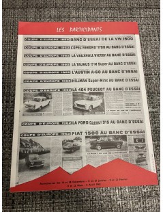 Brochure Peugeot 404 "La 404 gagne la coupe d'Europe 1962"