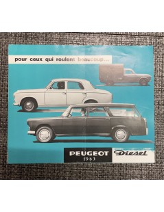 Brochure Peugeot Diesel 1963 "pour ceux qui roulent beaucoup"