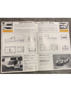 Brochure Peugeot 404 Pick up