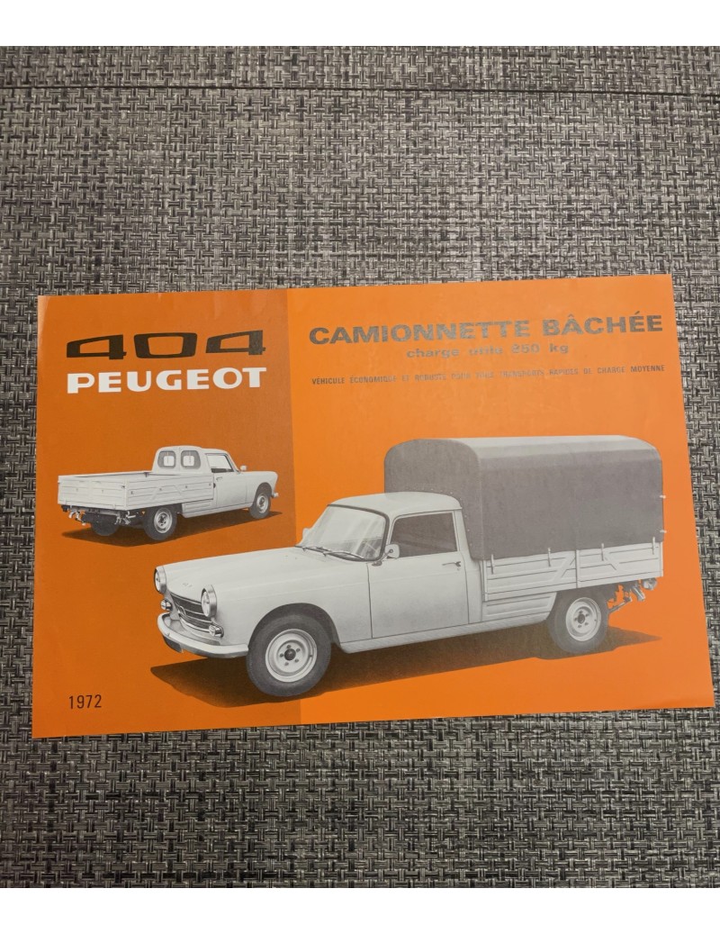 Brochure 404 Peugeot...