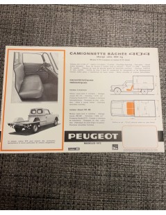 Brochure 404 Peugeot camionnette cachée 1972