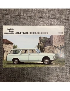 Brochure 404 Peugeot Familiale, break et commerciale