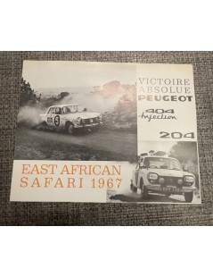 Brochure Peugeot East African Safari 1967 victoire absolue Peugeot 404 injection/ 204