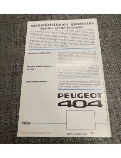 Brochure Peugeot 404