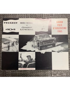 Brochure Peugeot 404 "Gand prix d'Argentine 1965" Double victoire