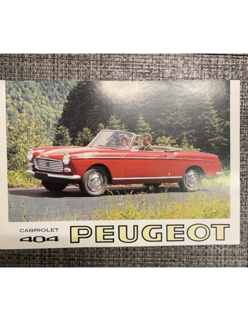 Brochure Peugeot 404 Cabriolet