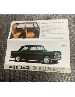 Brochure, dépliant Peugeot 404 Berline